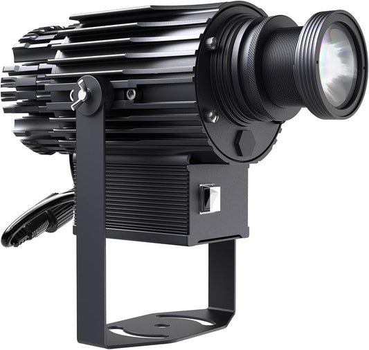 40W LED Logo GOBO Projector Rainproof with DJ Effect Light Including Free Custom Glass GOBO to Project Image for Factory Warning Company Wedding Advertising Outdoor