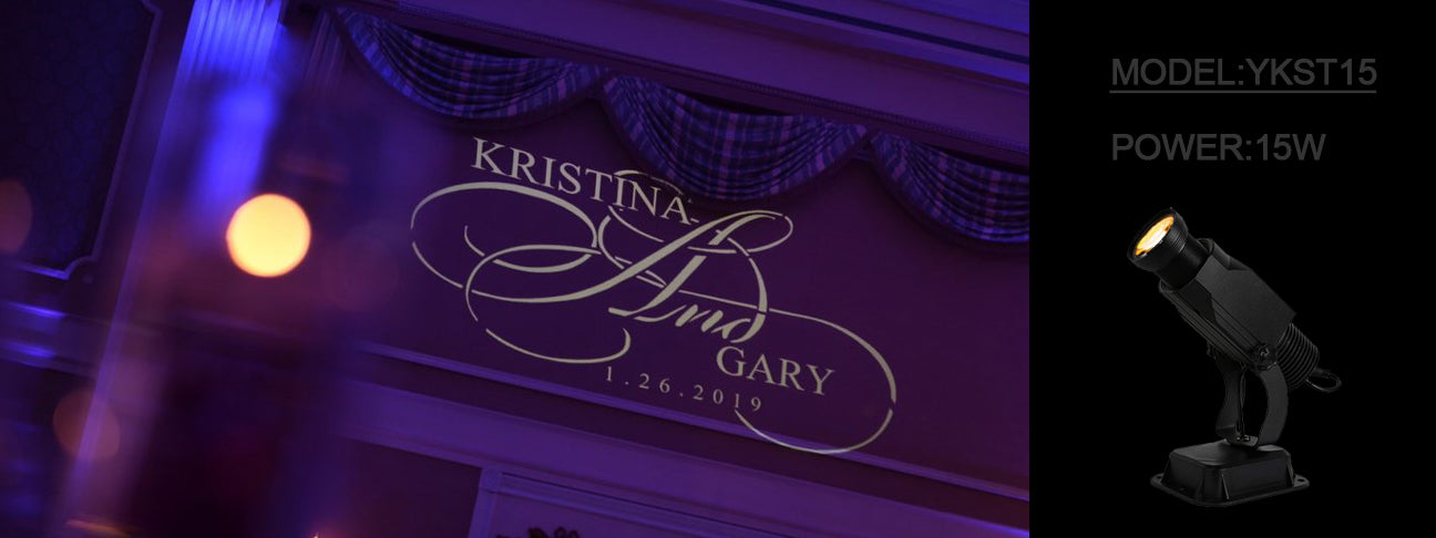 Custom wedding projection light designed for personalized wedding decor