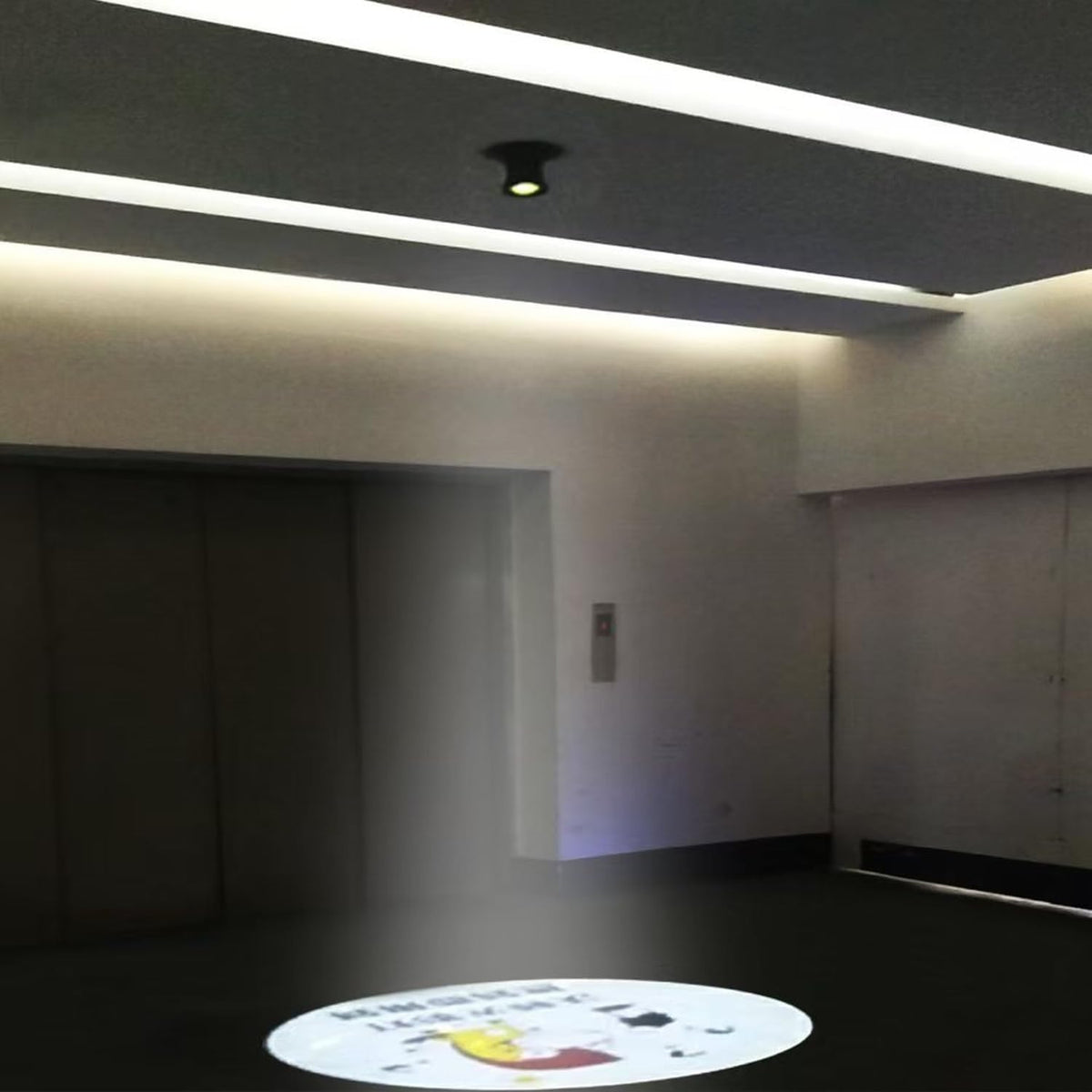 Embedded LED Logo GOBO Projector with Manual Zoom DJ Effect Light Custom Gobos for Company Restaurant Store Wedding Advertising Indoor Use Hole Diameter:90mm (White)
