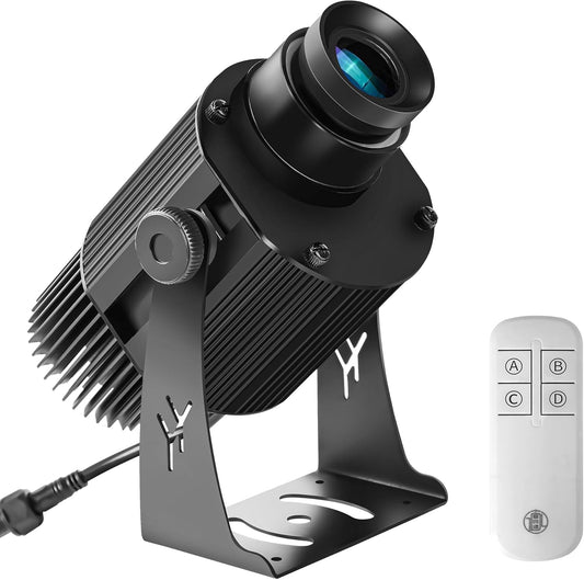 65W LED GOBO Projector Free Custom Logo Ip67 Waterproof Rotating Lens Image,for Logo,Advertising,Indoor,Wedding,Store,Outdoor,Company,Hotel,bar (65W)